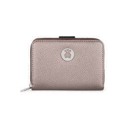 Carteras Billetero pequeño Dubai Saffiano en color bronce-topo 695930008 695930008 Tous
