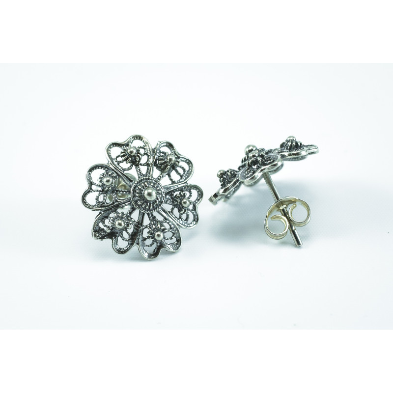 Pendientes Pendiente flor con Botón Charro en Plata BCF35/P BCF35/P BotonCharro Pendientes Pendiente flor con Botón Charro en Plata BCF35/P BCF35/P BotonCharro