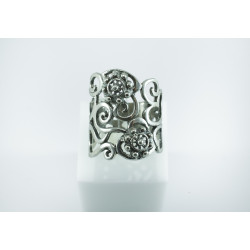 Anillos Anillo filigrana lanzadera con Botón Charro en Plata BCSF72 BCSF72 BotonCharro