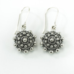 Pendientes Pendientes largos botón charro en plata BCHP006 BCHP006 BotonCharro