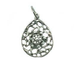 Colgantes Colgante lagrima con botón charro en plata BCTF-62 BCTF-62 BotonCharro