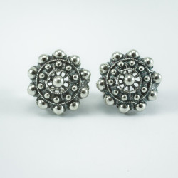 Pendientes Pendientes botón charro en plata 005-D/OMEGA 005-D/OMEGA BotonCharro