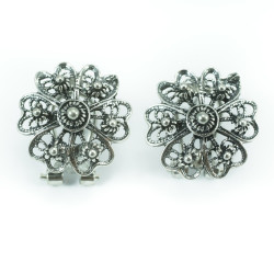 Pendientes Pendiente flor con Botón Charro en Plata de ley BCF35/O BCF35/O BotonCharro