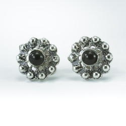 Pendientes Pendientes botón charro en plata BCF79/NEGRO BCF79/NEGRO BotonCharro
