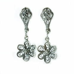 Pendientes Pendientes filigrana con boton charro en plata de ley BCFIA-113-PRESIO BCFIA-113-PRESIO BotonCharro