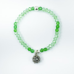 Pulseras Pulsera elastica SWAROVSKI verdes con colgante de botón charro doble BCS1157E BCS1157E BotonCharro