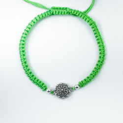 Charro Pulsera Charra de macrame verde claro adaptable BCS1219-VC BCS1219-VC BotonCharro