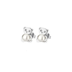 Lotus Silver PENDIENTES OSITO PERLA LOTUS SILVER MUJER LP1599-4/1 LP1599-4/1 Lotus