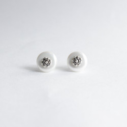 Pendientes Pendientes de Perla Botón Charro en Plata BC001400037 BC001400037 BotonCharro