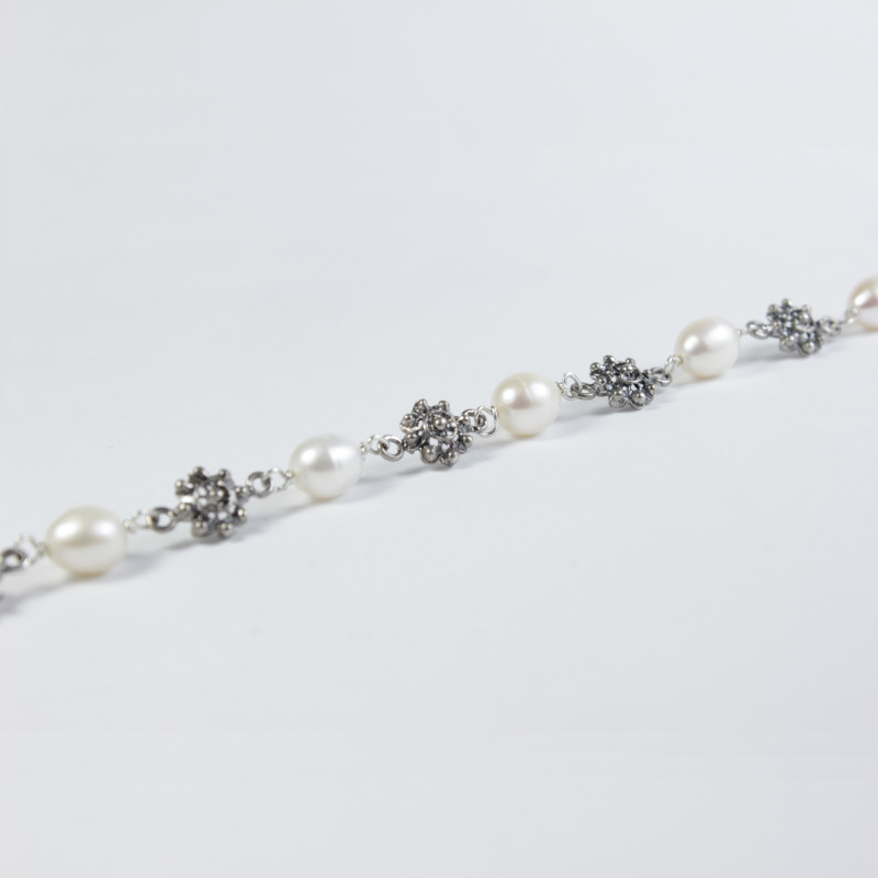 Pulseras Pulsera botón charro con perlas en plata BC001P-6-5 BC001P-6-5 BotonCharro Pulseras Pulsera botón charro con perlas en plata BC001P-6-5 BC001P-6-5 BotonCharro