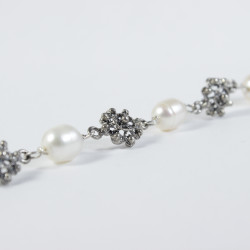 Pulseras Pulsera botón charro con perlas en plata BC002P-6-6 BC002P-6-6 BotonCharro