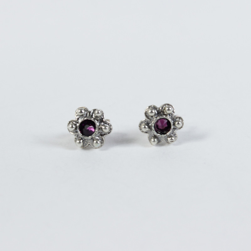Pendientes Pendientes botón charro con piedras lilas en plata BCF48/LILA BCF48/LILA BotonCharro Pendientes Pendientes botón charro con piedras lilas en plata BCF48/LILA BCF48/LILA BotonCharro