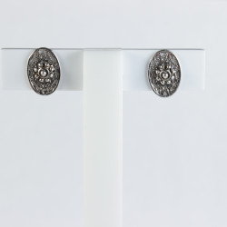 Pendientes Pendientes filigrana con botón charro en plata BCF-26 BCF-26 BotonCharro