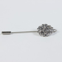 Varios Broche flor con Botón Charro en Plata BCF35 BCF35 BotonCharro