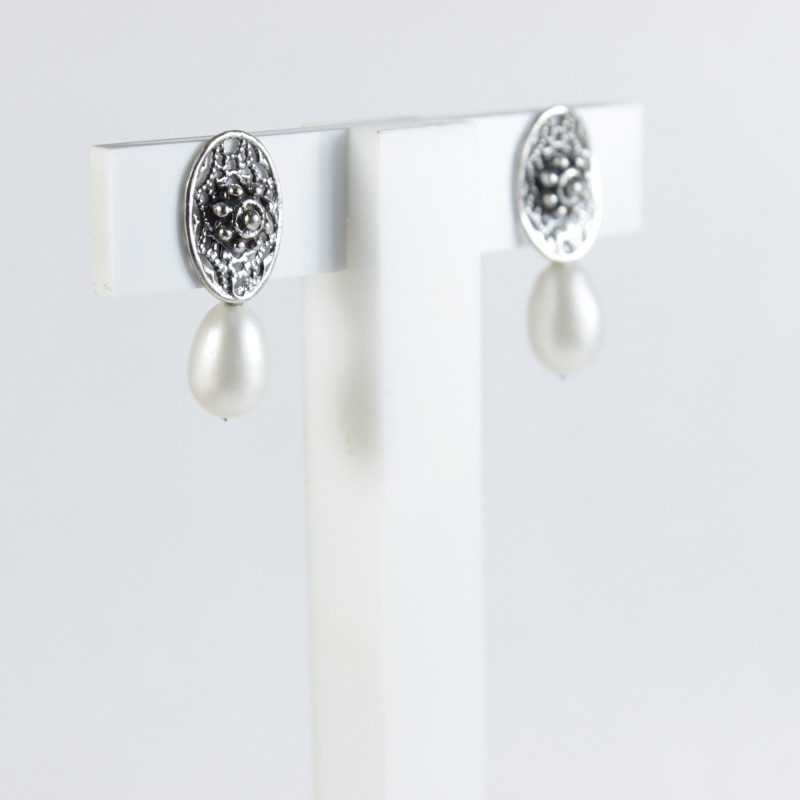 Pendientes Pendientes filigrana botón charro con perla en plata BCF26/PERLA BCF26/PERLA BotonCharro Pendientes Pendientes filigrana botón charro con perla en plata BCF26/PERLA BCF26/PERLA BotonCharro