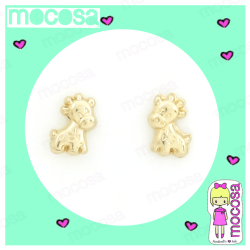 Pendientes Pendientes Jirafa lisa oro de ley 6100654 6100654 Mocosa