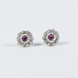 Pendientes Pendientes botón charro en plata BCF79/ROSA BCF79/ROSA BotonCharro